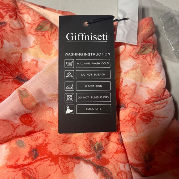 Giffniseti Floral Maxi Dress. Orange and Red tones. 3XL NEW WITH TAGS - Picture 5 of 12